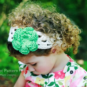 CROCHET HEADBAND PATTERN A Touch of Spring All sizes: Baby, child, teen, adults Easy pdf 303 image 4