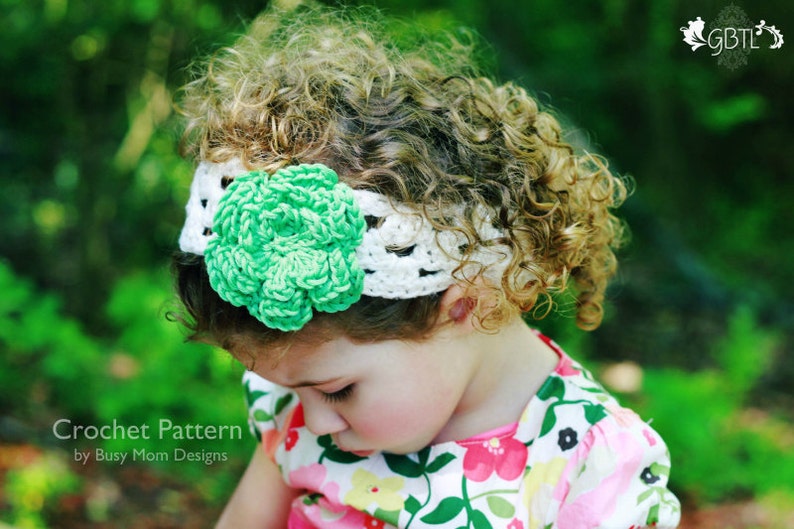 CROCHET HEADBAND PATTERN A Touch of Spring All sizes: Baby, child, teen, adults Easy pdf 303 image 4