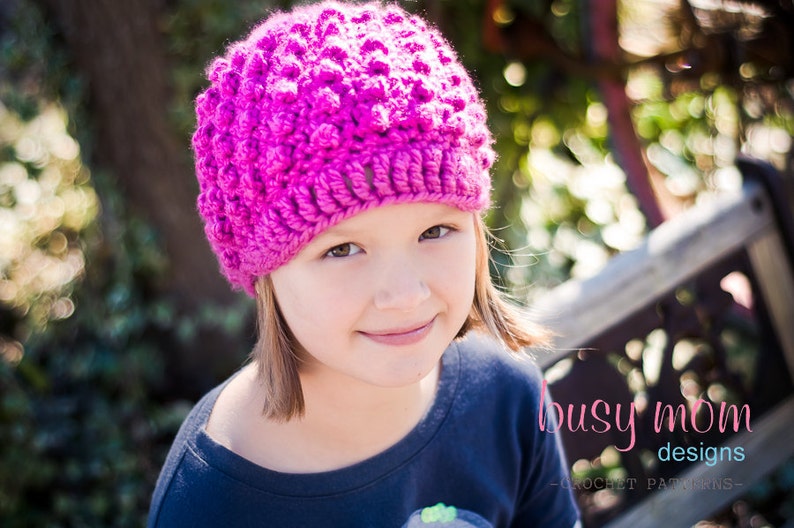 CROCHET Hat PATTERN Knobby Noggin Newsboy ALL Sizes included Preemie to adults Easy pdf 123 image 5