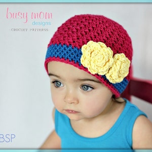 CROCHET Hat PATTERN - The Bella Rose Beanie - Sizes from Preemie to Adults - EASY Boutique Hat Pattern - pdf 120 - sell what you make
