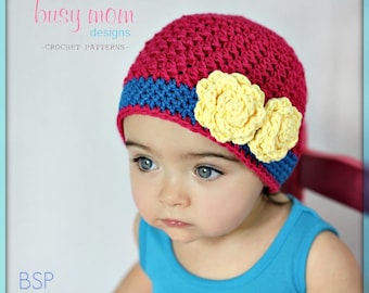 CROCHET Hat PATTERN - The Bella Rose Beanie - Sizes from Preemie to Adults - EASY Boutique Hat Pattern - pdf 120 - sell what you make