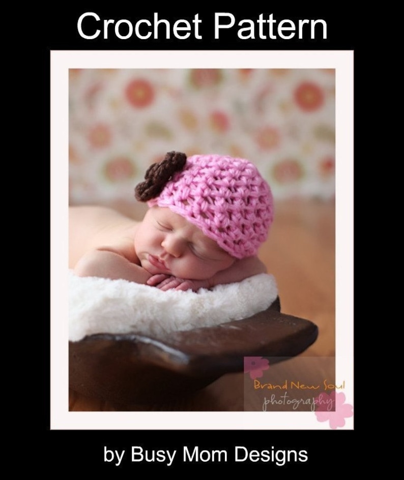 CROCHET PATTERN Simplicity Beanie Preemie to 3 Month Fast and Easy Great Beginner Pattern PDF 112 Sell what you Make image 3