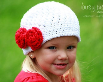 CROCHET Hat PATTERN - The Bella Rose Beanie - Sizes from Preemie to Adults - EASY Boutique Hat Pattern - pdf 120 - sell what you make