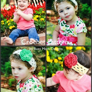 CROCHET HEADBAND PATTERN A Touch of Spring All sizes: Baby, child, teen, adults Easy pdf 303 image 2