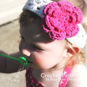 CROCHET HEADBAND PATTERN A Touch of Spring All sizes: Baby, child, teen, adults Easy pdf 303 image 5