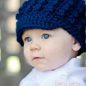 CROCHET Hat PATTERN Knobby Noggin Newsboy ALL Sizes included Preemie to adults Easy pdf 123 image 2