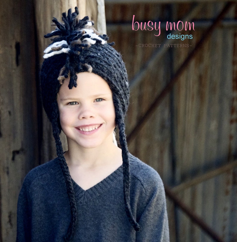 Crochet Hat PATTERN Punk Rock Mohawk Includes sizes from PREEMIE to Adults Fast and Easy Sell What You Make PDF 119 image 3