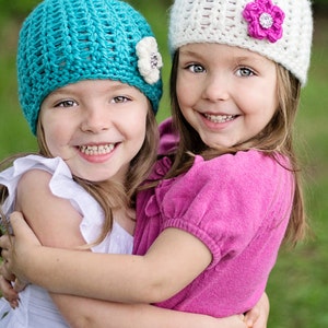 CROCHET PATTERN - Blooming Beauty - Flower Hat - All sizes from preemie to adults - PDF 125
