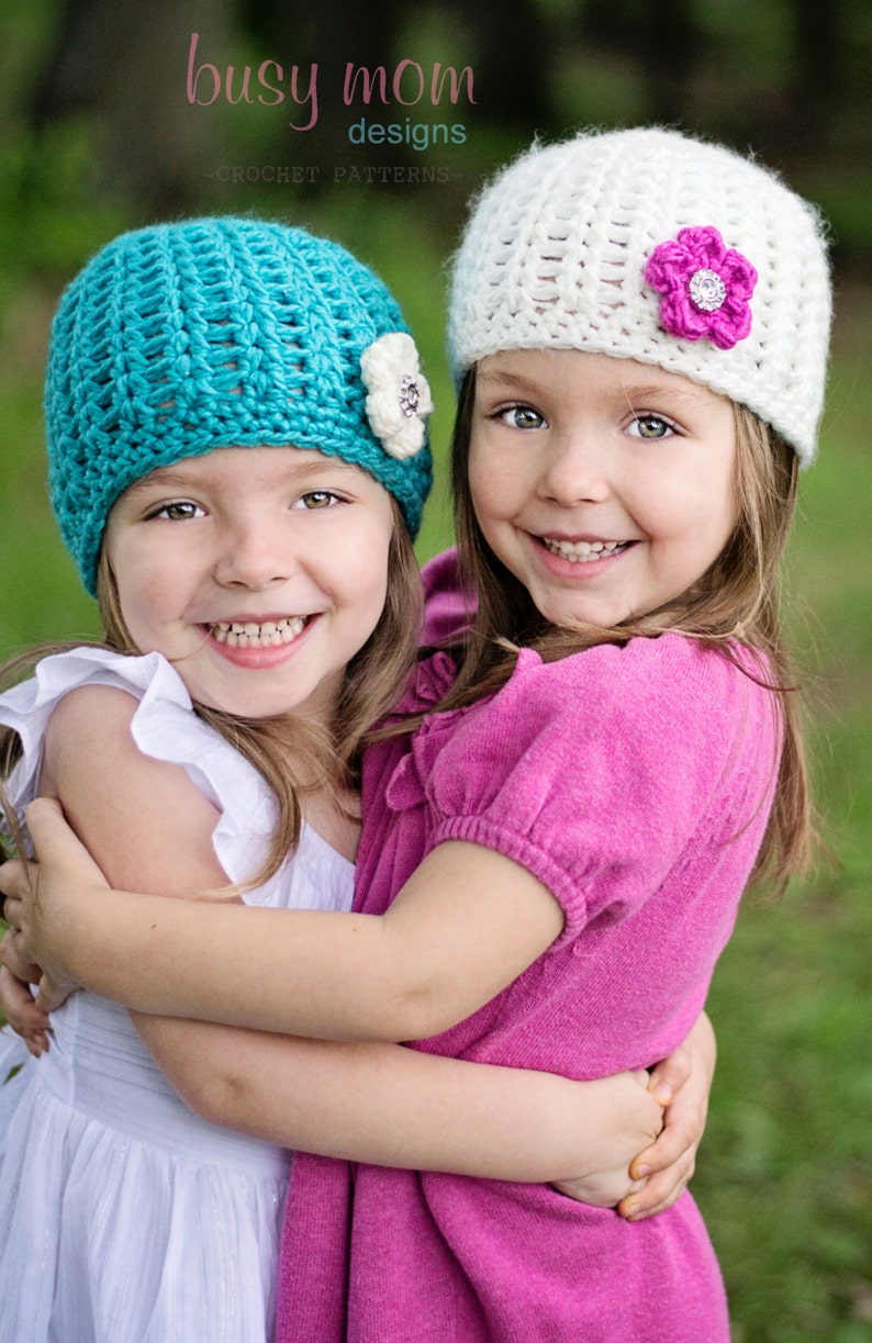 CROCHET PATTERN Blooming Beauty Flower Hat All sizes from preemie to adults PDF 125 image 3