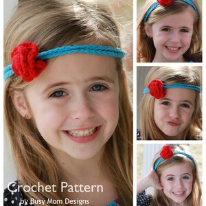 CROCHET PATTERN Multi-strand Rose Headband Newborn to Adult Very Easy ...