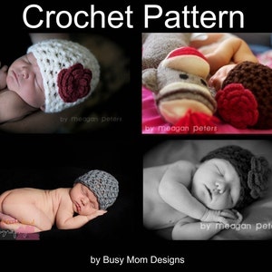 CROCHET PATTERN Simplicity Beanie Preemie to 3 Month Fast and Easy Great Beginner Pattern PDF 112 Sell what you Make image 5