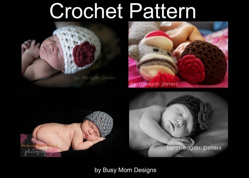 CROCHET PATTERN Simplicity Beanie Preemie to 3 Month Fast and Easy Great Beginner Pattern PDF 112 Sell what you Make image 5