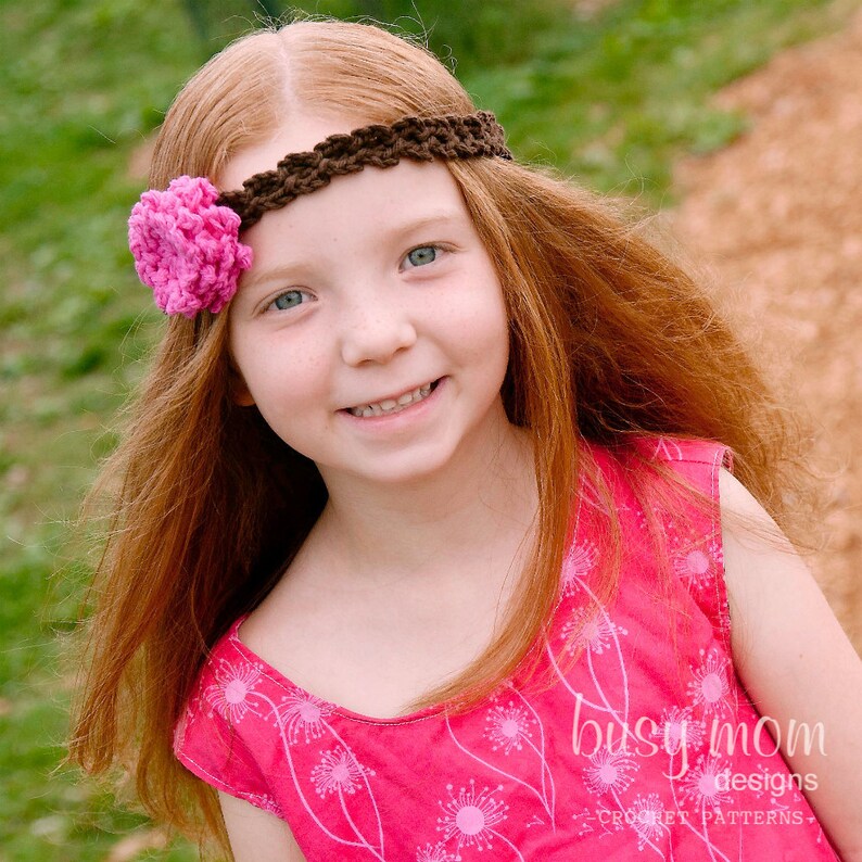 CROCHET Headband PATTERN Garden Party Headband All sizes included EASY pdf 308 Sell what you Make image 4