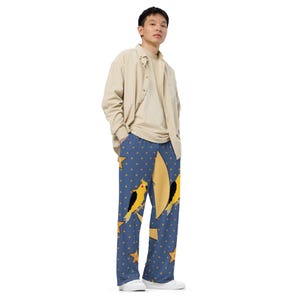 All-over print unisex wide-leg pants