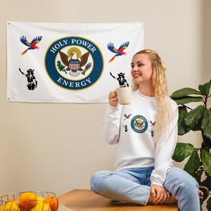 Polyester Wall Flag: Knitted Fabric Home Decor