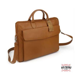 Leather Laptop Bag for Men & Women, Vintage Briefcase, Messenger Bag, Travel Office Shoulder Bag, Gift for Him, Brown Leather Briefcase