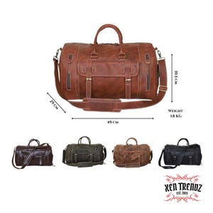 Full grain leather duffle bag men, Genuine leather weekender bag brown, Leather holdall, Overnight travel bag, Personalised gifts for him