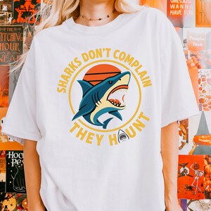 Motivational Shark Graphic Tee: Gym Shirt for Men & Women