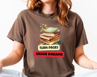 Floral Books T-Shirt: Book Lover Gift, Reading Shirt