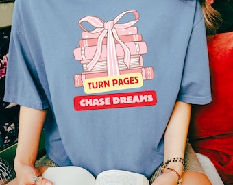 Book Lover T-Shirt, Floral Books Stack, Teacher Gift