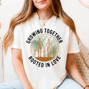 Comfort Colors Rooted Family T-Shirt: Intertwined Veins Design