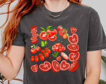 Comfort Colors Tomato Shirt: Cottagecore Vegan Garden Tee