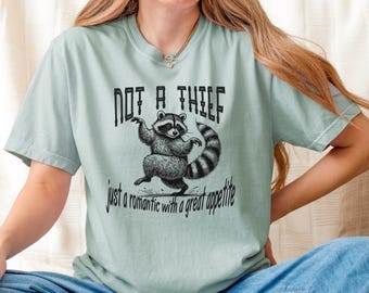 Camiseta divertida con meme de mapache: "No soy un ladrón"