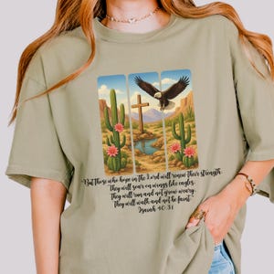 Isaiah 40:31 Shirt, Soar on Wings Like Eagles, Christian Faith Tee, Bible Verse Comfort Colors, Uplifting Spiritual Gift,Soar with Faith Tee