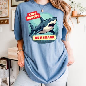 Motivational Shark Graphic Tee: Unisex Gym Shirt