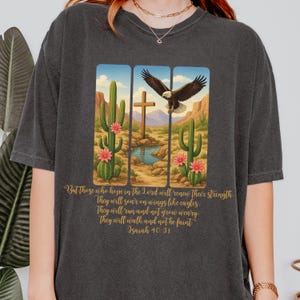 Isaiah 40:31 Shirt, Soar on Wings Like Eagles, Christian Faith Tee, Bible Verse Comfort Colors, Uplifting Spiritual Gift,Soar with Faith Tee