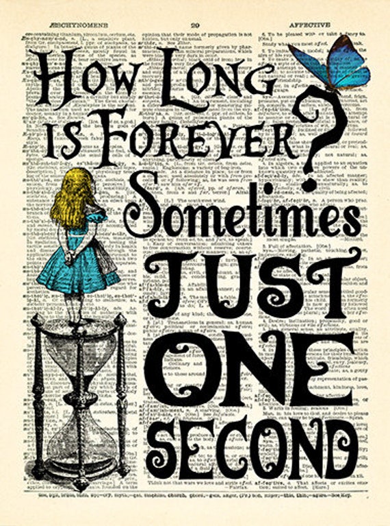 Alice In Wonderland How Long Is Forever Print Wall Art Nursery