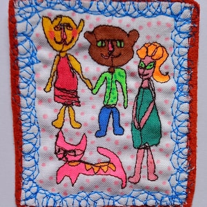 One off handmade coloured original patch designs for decorating your garments