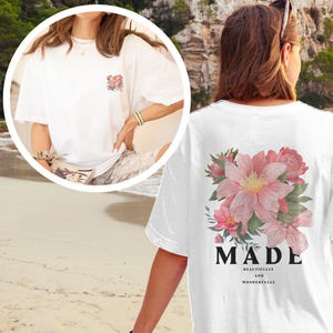 Maglietta cristiana &quot;Realizzata in modo meraviglioso e meraviglioso&quot; / Maglietta con le Scritture del Salmo 139 / Abbigliamento religioso splendidamente realizzato