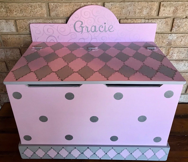 personalized baby girl toy box