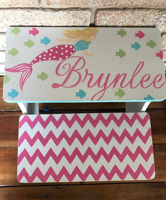 Whimsical Mermaids, Under the Sea, Fish, Bathroom Stool