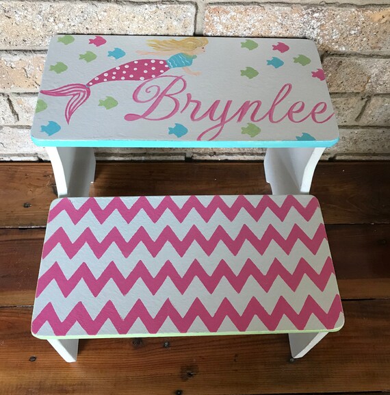 Whimsical Mermaids, Under the Sea, Fish, Bathroom Stool