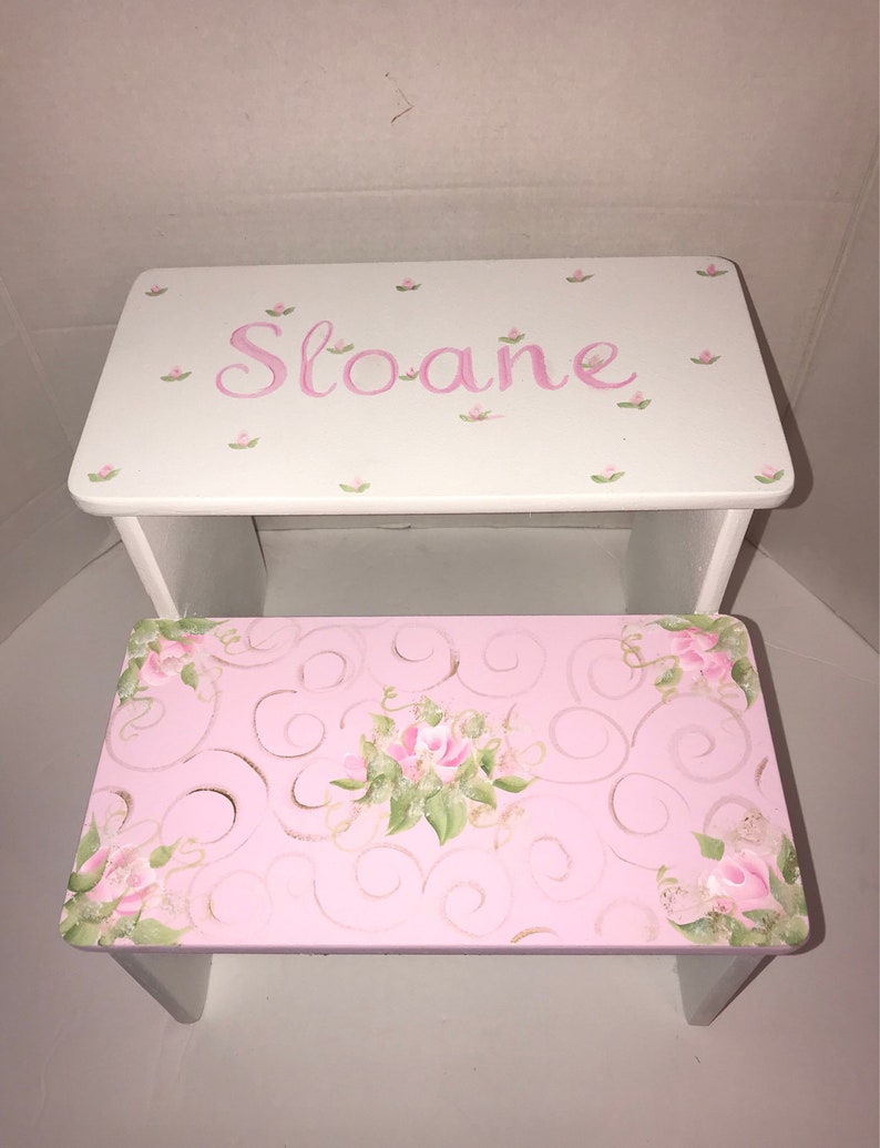 Step Stool Personalized for Girls Bathroom Potty Stool Baby Etsy