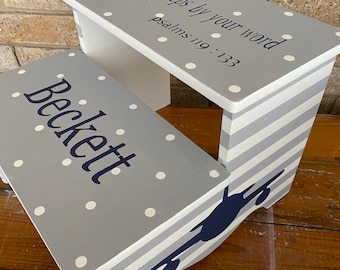 navy blue step stool