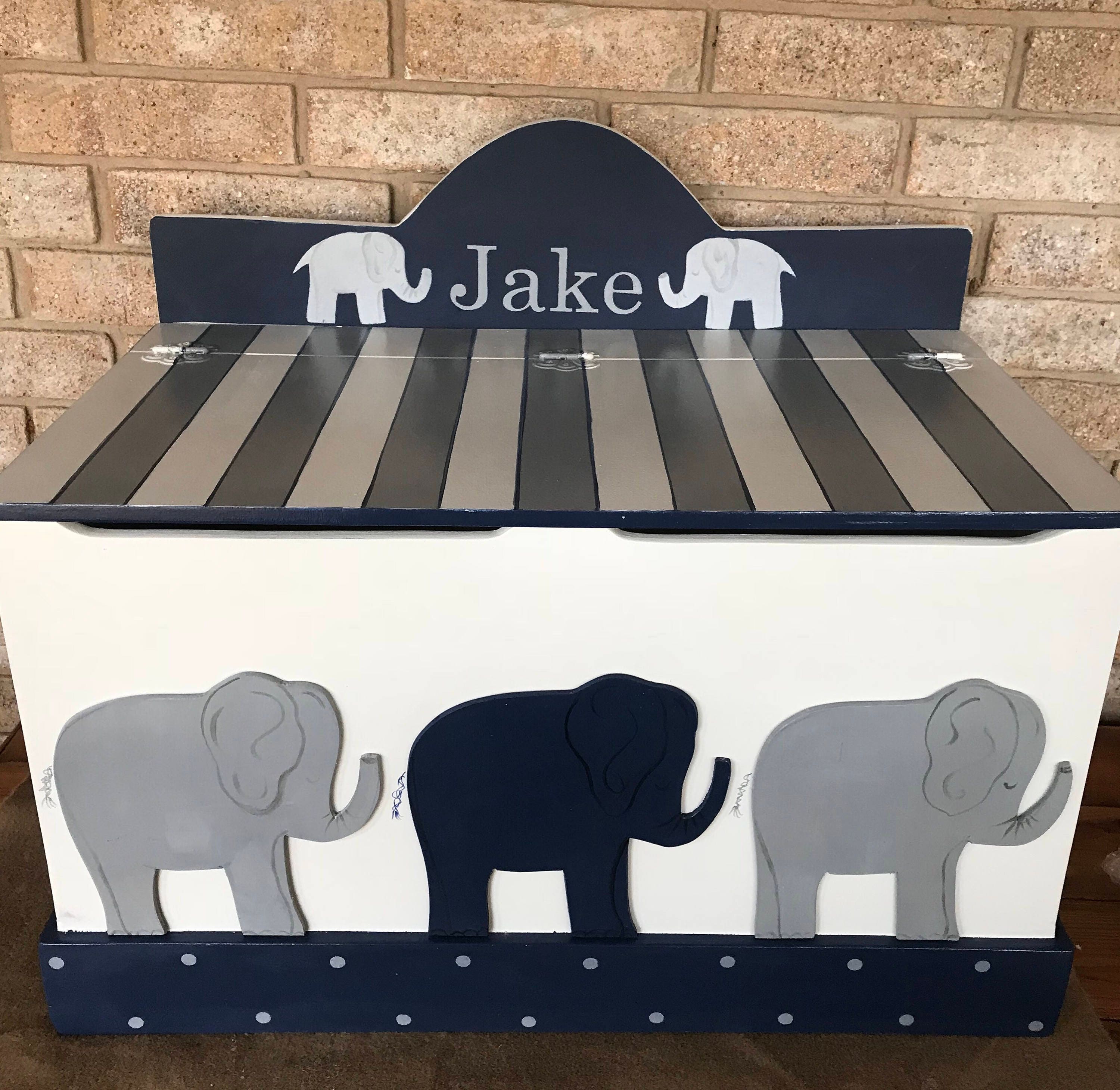 navy blue toy chest