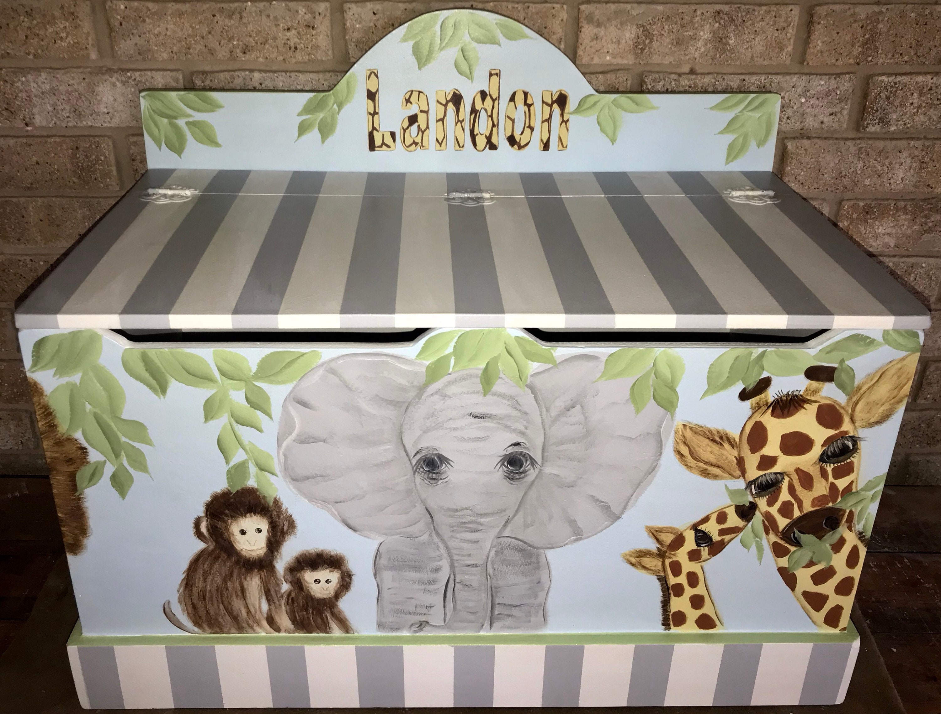 Giraffe safari toy box toy storage nursery decor Etsy