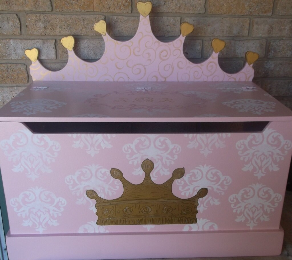 princess toy box bench