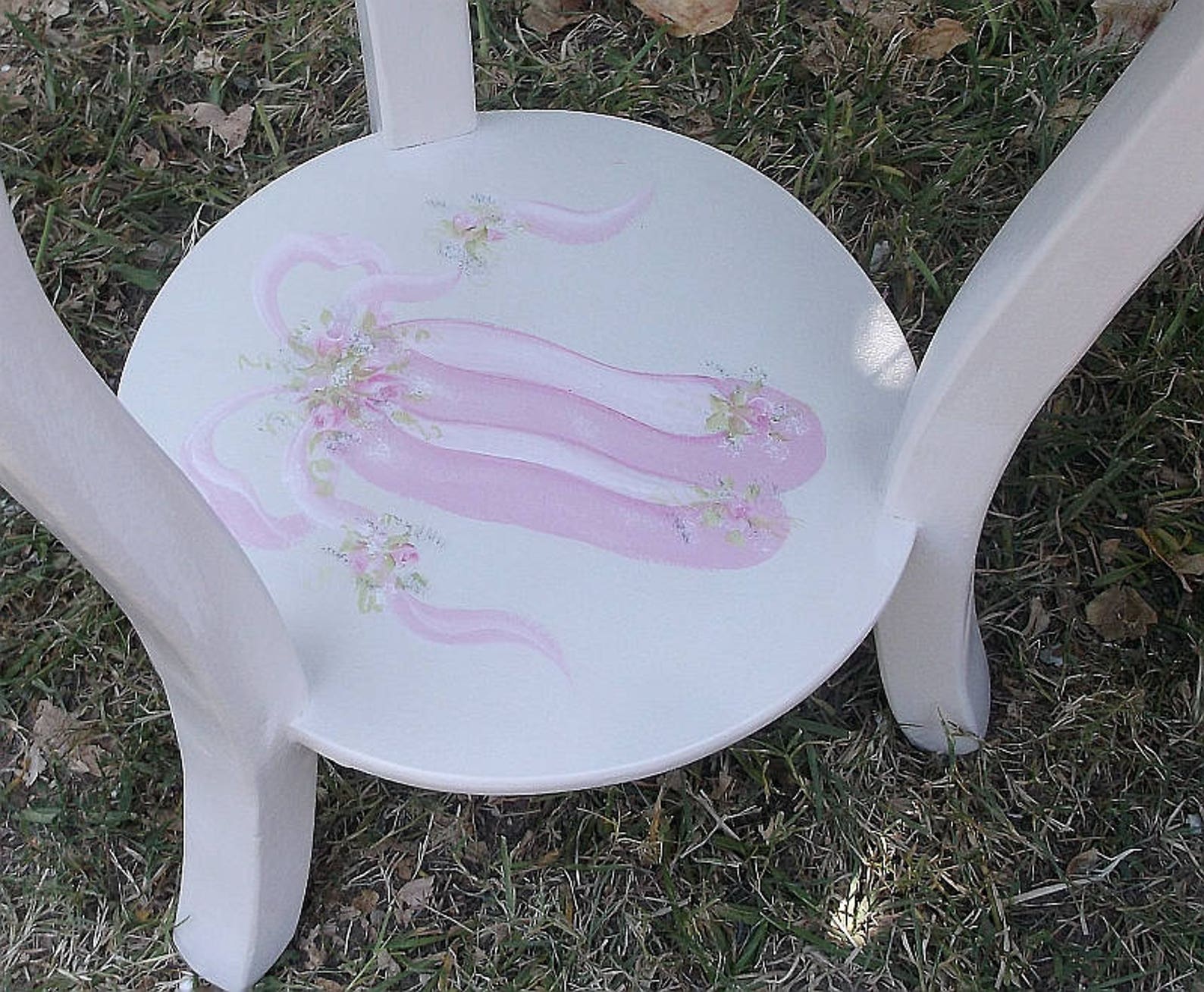 custom, pink, ballet, ballerina shoes, childs step stool, benches, bathroom stool, personalized gifts
