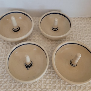 Set of 4 Vintage Apple Baker Stoneware Pottery
