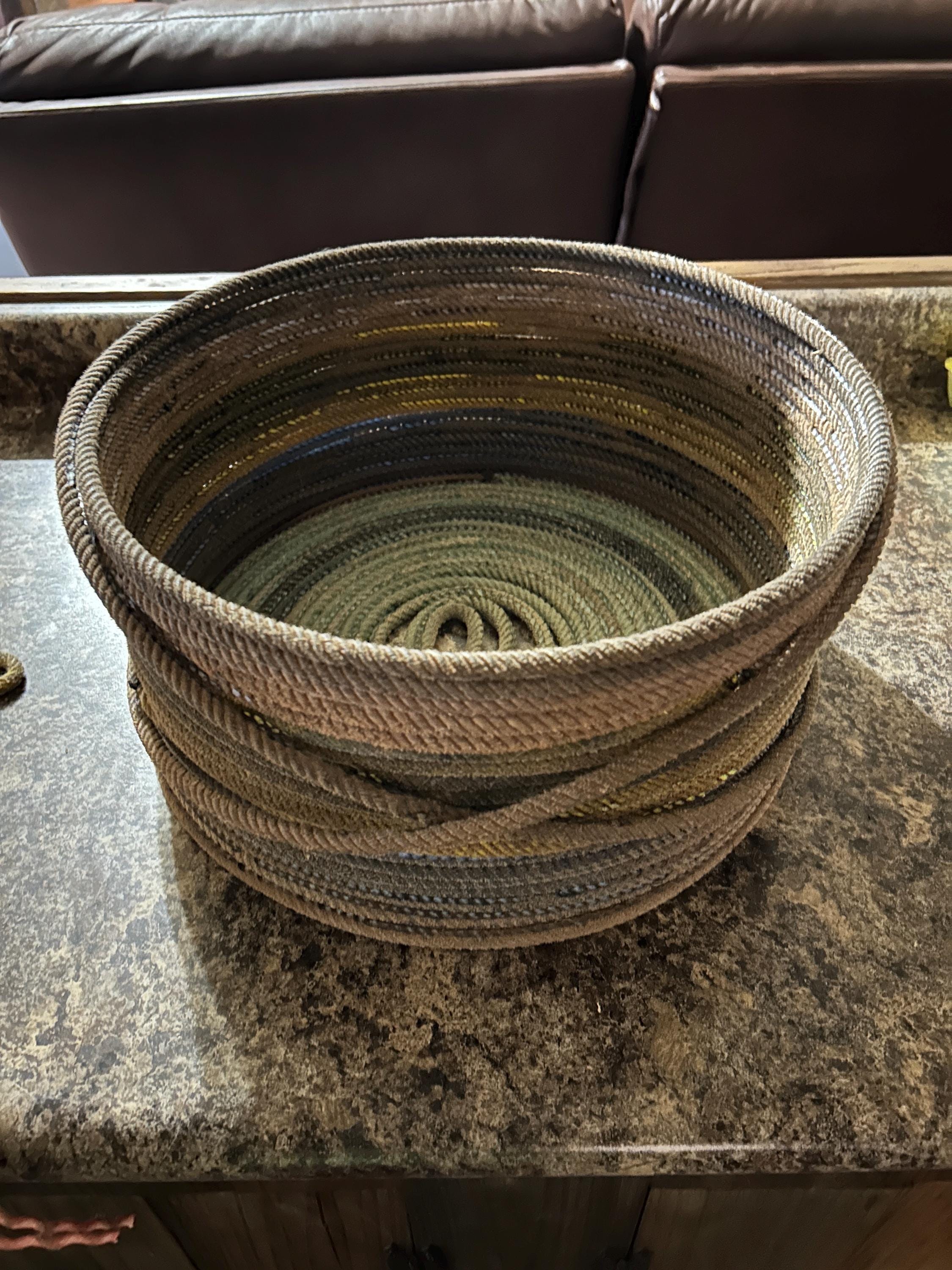 Handmade Rope Basket | Roping Lariats | Western Cowboy Decor | Heavy ...