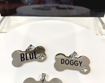 Mirrored Pet Tags - Customized