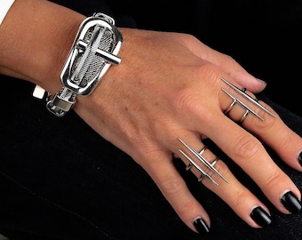 Bracelet en maille avec boucle argentée