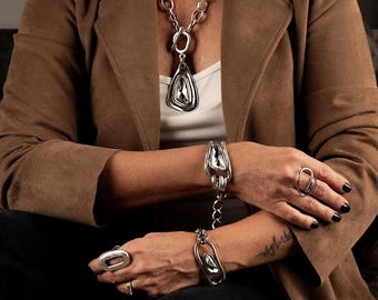 Ensemble collier et bracelets en cristal Swarovski