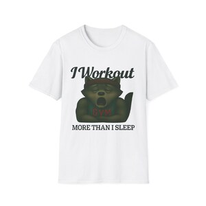 Funny Workout T-Shirt, Gym Shirt, Fitness Apparel, Humor Tee, Gift for Gym Lovers, Comfy Casual Wear, Gym Rat, Gym Shark, Raccoon