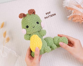 Caterpillar Crochet Pattern, Caterpillar Amigurumi Pattern, Insect Crochet Pattern, Plush Bug Design, Stuffed Animal Design, PDF Pattern