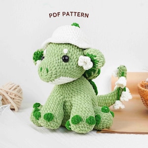 Lily Of The Valley Dragon Crochet Pattern, Amigurumi Crochet Pattern, Cute Fantasy Plush Toy, Magical Stuffed Creature PDF, PDF Pattern